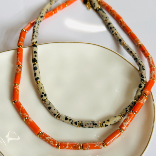 Tube Stone Necklace
