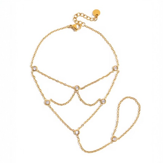 Mesh Tassel Ring Bracelet