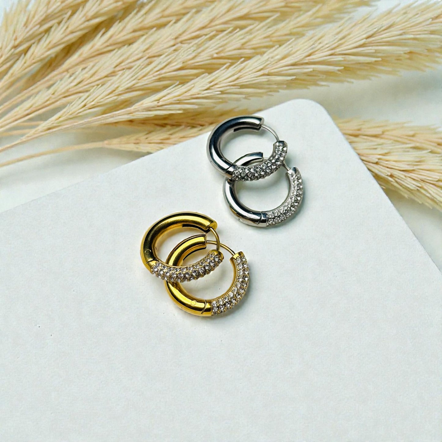 Glimmer Huggies Earrings