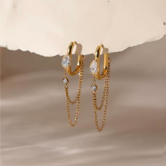 Cascade Spark Tassel Earrings