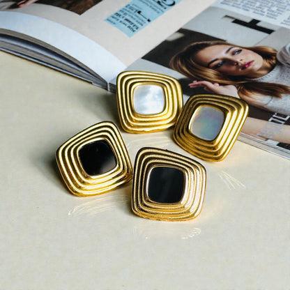 Retro Square Earrings