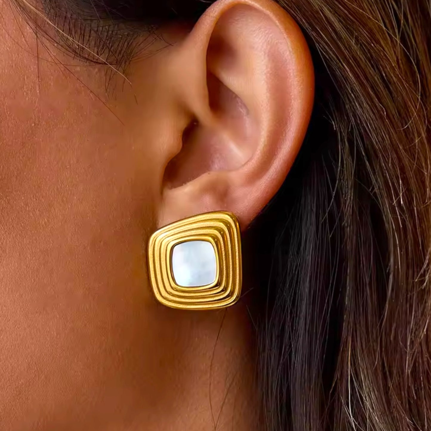 Retro Square Earrings