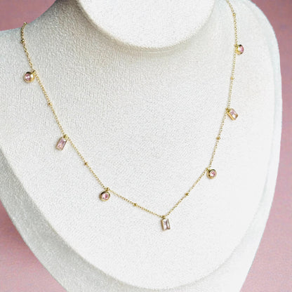 Rosé Zirconia Necklace