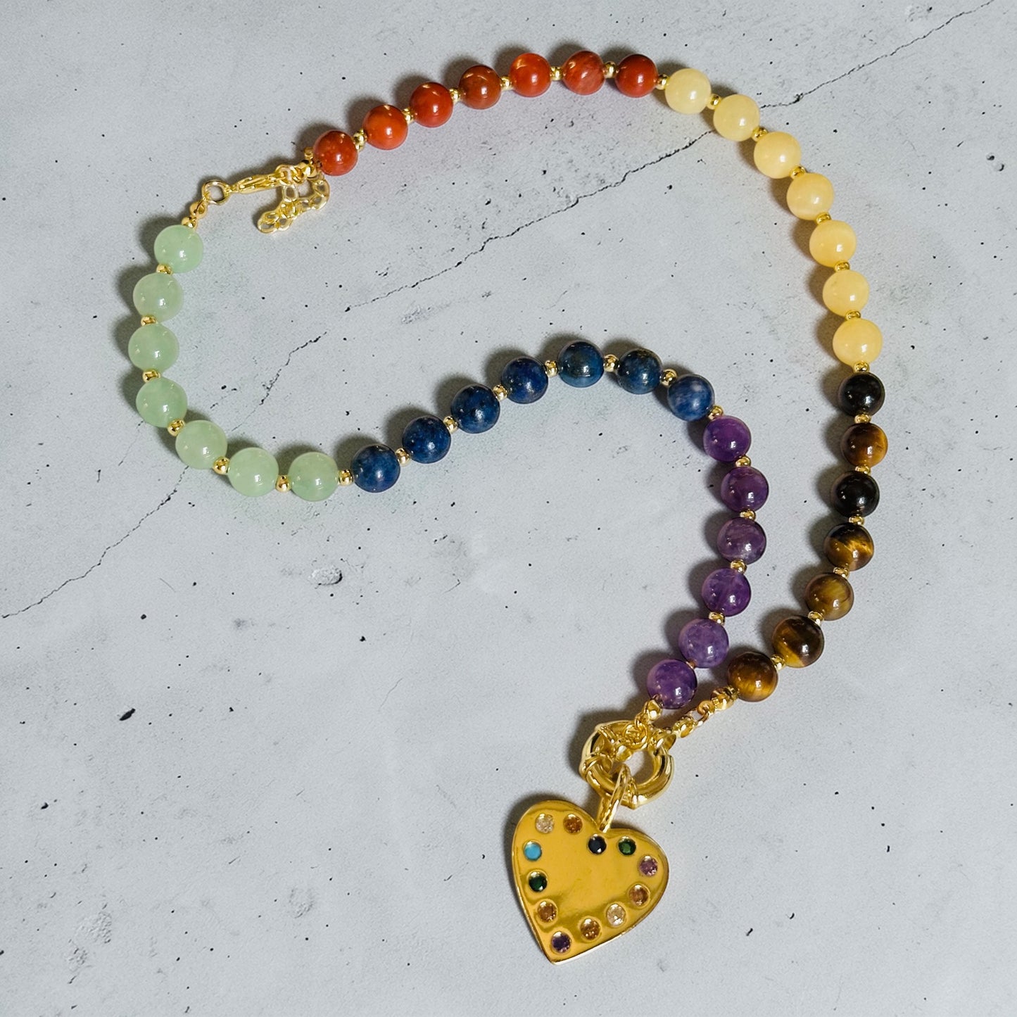Statement Heart Stone Necklace