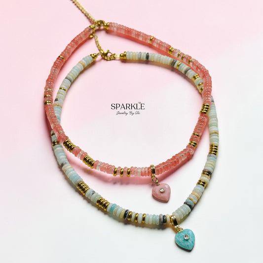 Candy Gem Heart Necklace