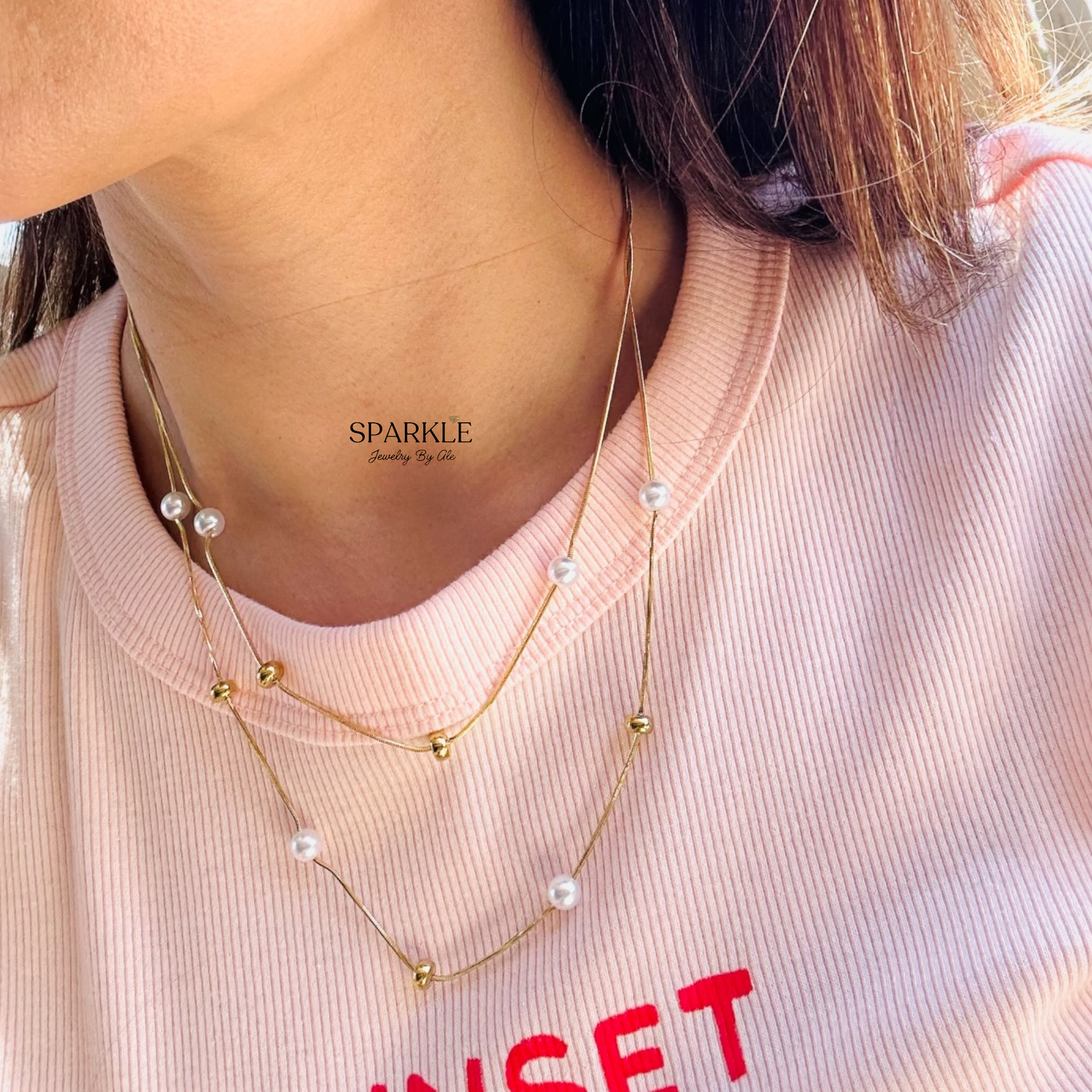 Eclipse Pearl Layers Necklace