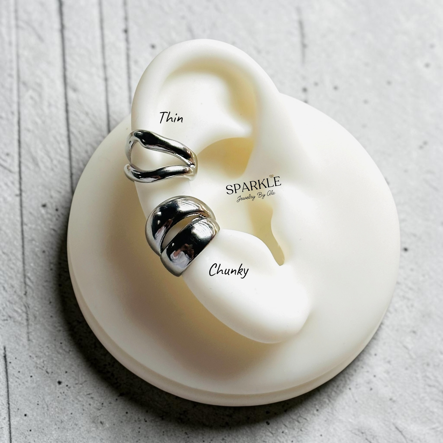 Double Line Silver Ear cuff