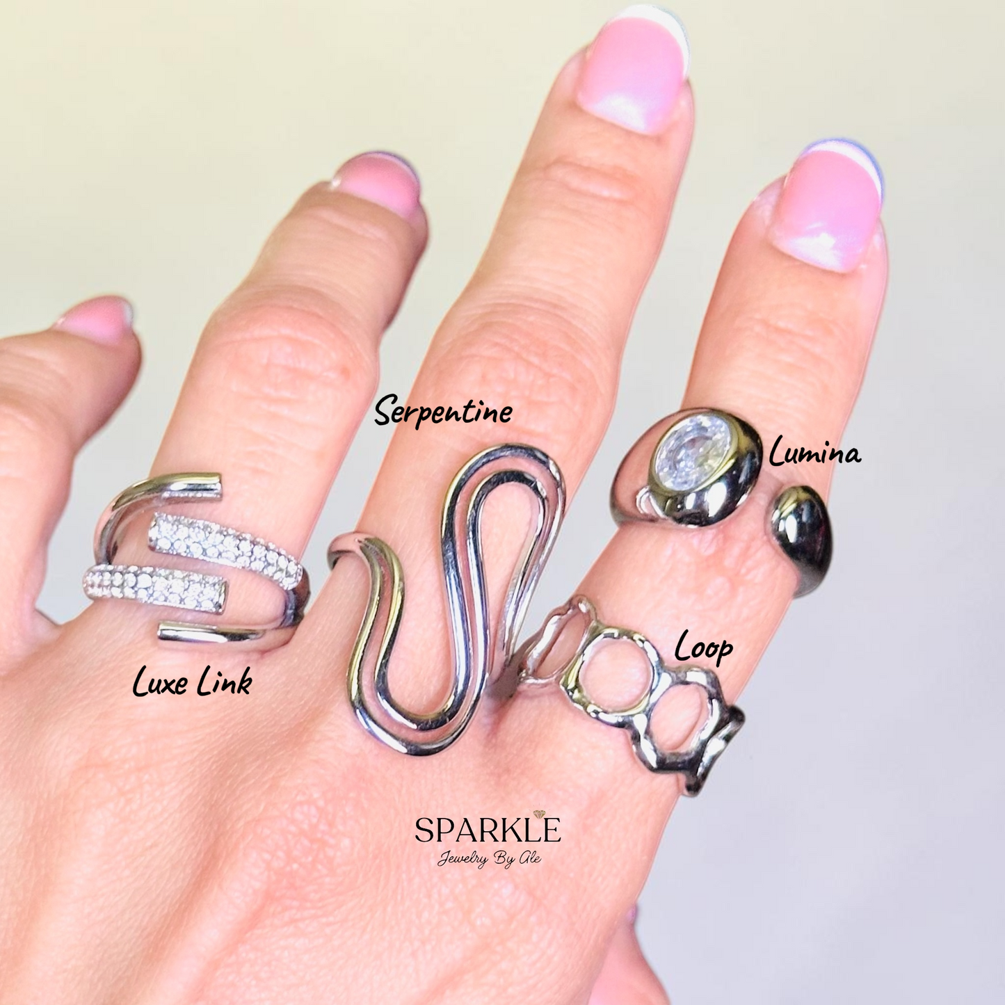 Silver Sparkle Rings