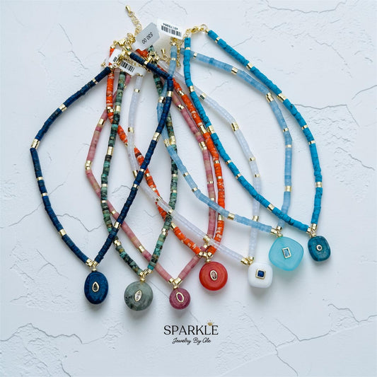 Rustic Pucca Stone Necklace