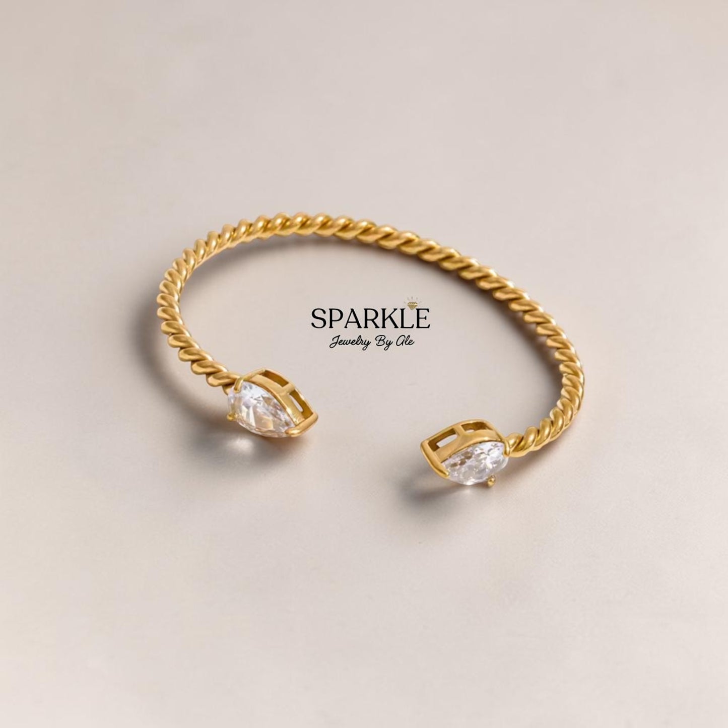 Teardrop Bangle Bracelet