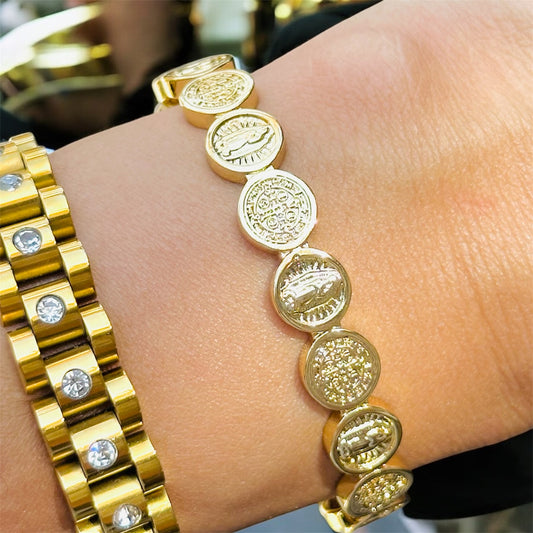 Medallion Cuff Bracelet