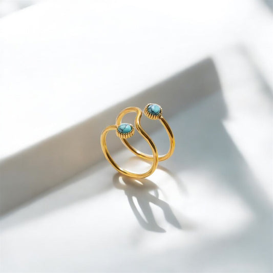 Turquoise Dots Ring