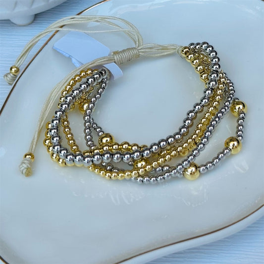 Multi Beads Bicolor Bracelet