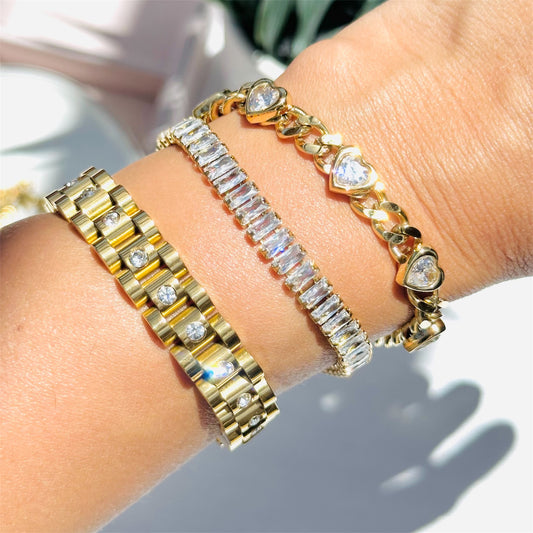 Cuban Heart Chain Bracelet