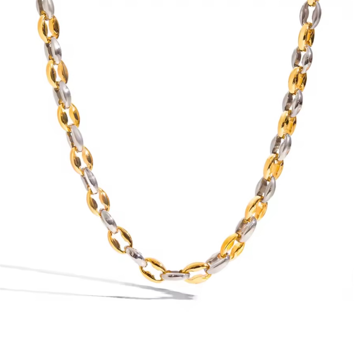 Coffee Bean Bicolor Necklace