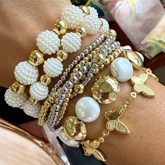 Multi Beads Bicolor Bracelet