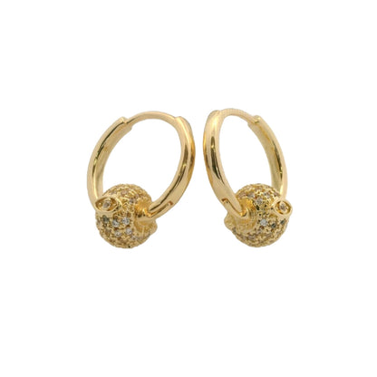 Rolling Zirconium Hoops Earrings