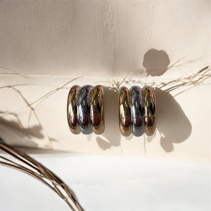 Puffed Lines Earrings
