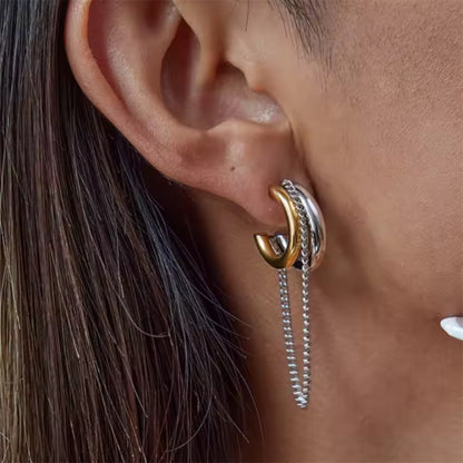 Tassel Double Hoops Earrings