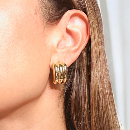 Puffed Lines Earrings