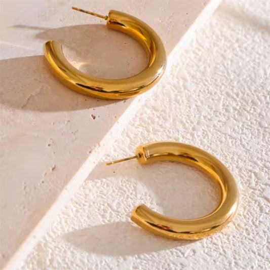 Classic Bold Hoop Earrings