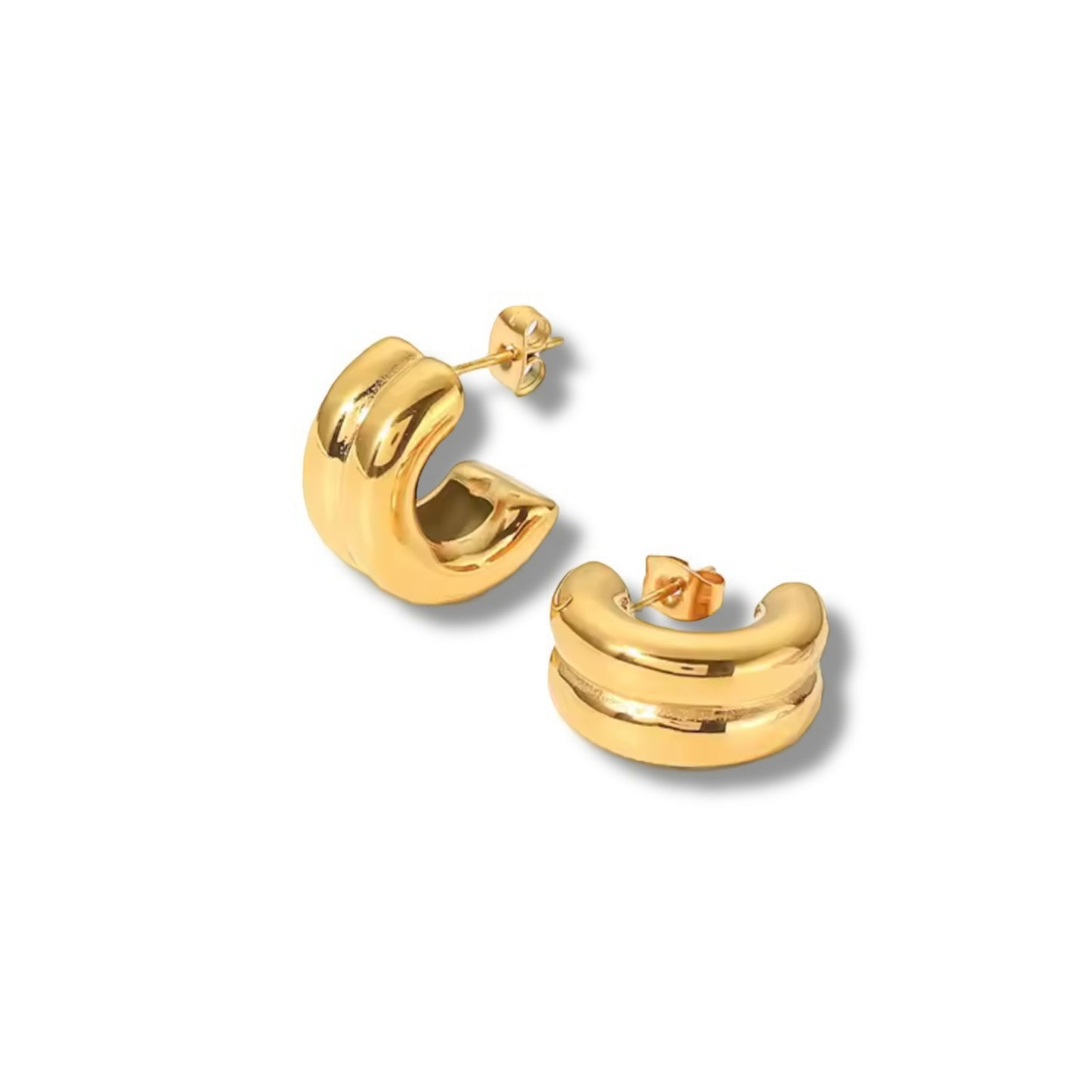 Double Layer Hoops Earrings