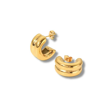 Double Layer Hoops Earrings