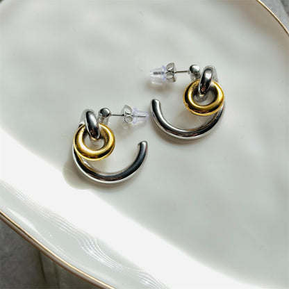 Minimalist C Shape Earrings