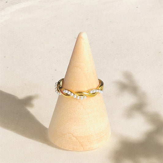 Braided Pearl Ring