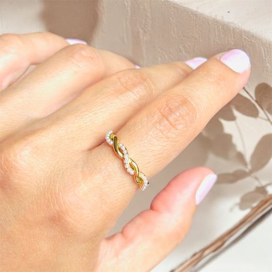 Braided Pearl Ring