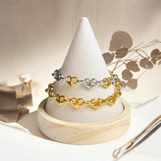 Coffee Bean Heart Bracelet