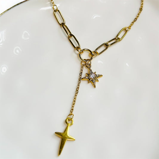 Star and Cross Necklace