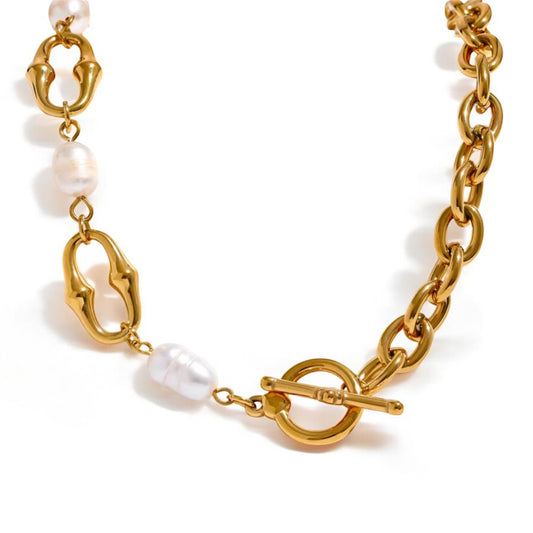 Pearl and Chain Necklace