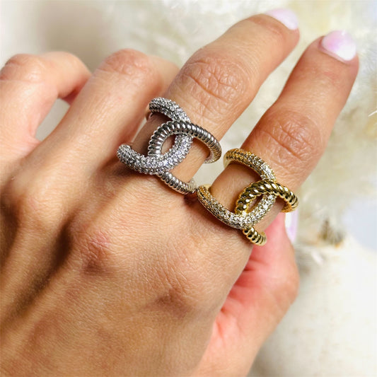 Interlaced Zirconia Ring