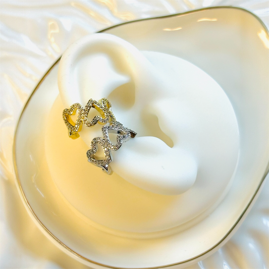 Hearts Zirconia Earcuff