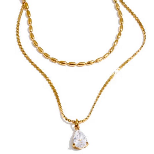 Double Layer Crystal Necklace