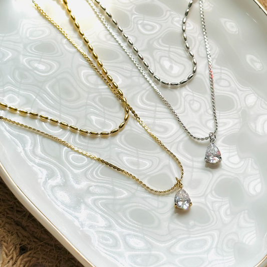 Double Layer Crystal Necklace