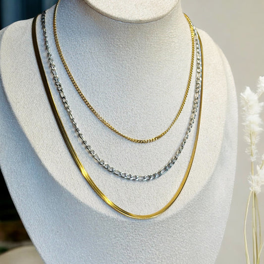 Triple Two Tone Necklace