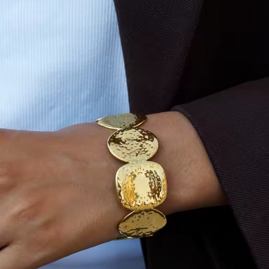 Texture Circle Bangle Bracelet