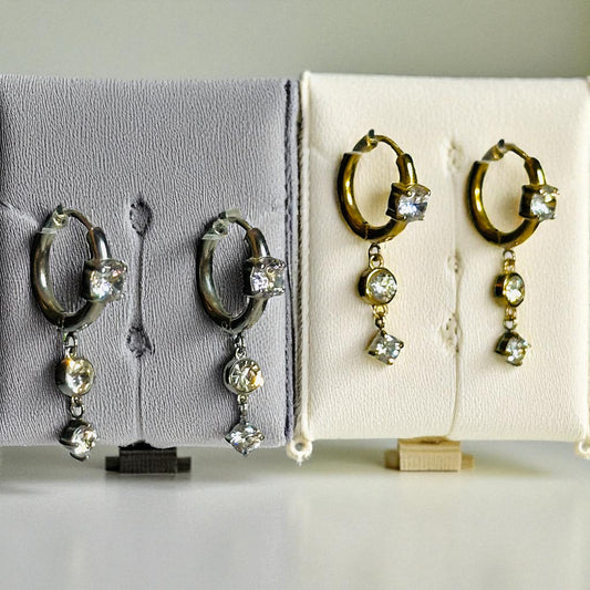 Dangle Shiny Drop Earrings