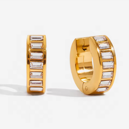 Baguette Glow Hoops Earrings