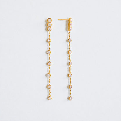 Mistletoe Cz Tassel Earrings