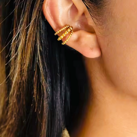 Triple Beaded Earcuff
