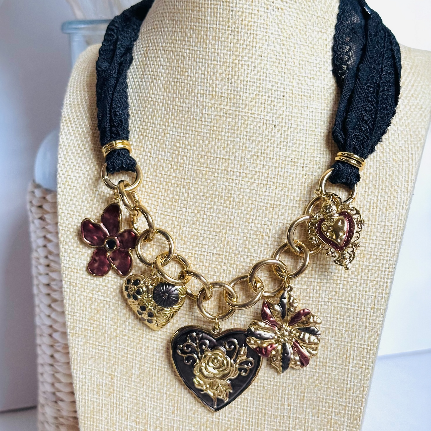 Lace Heart Love Necklace