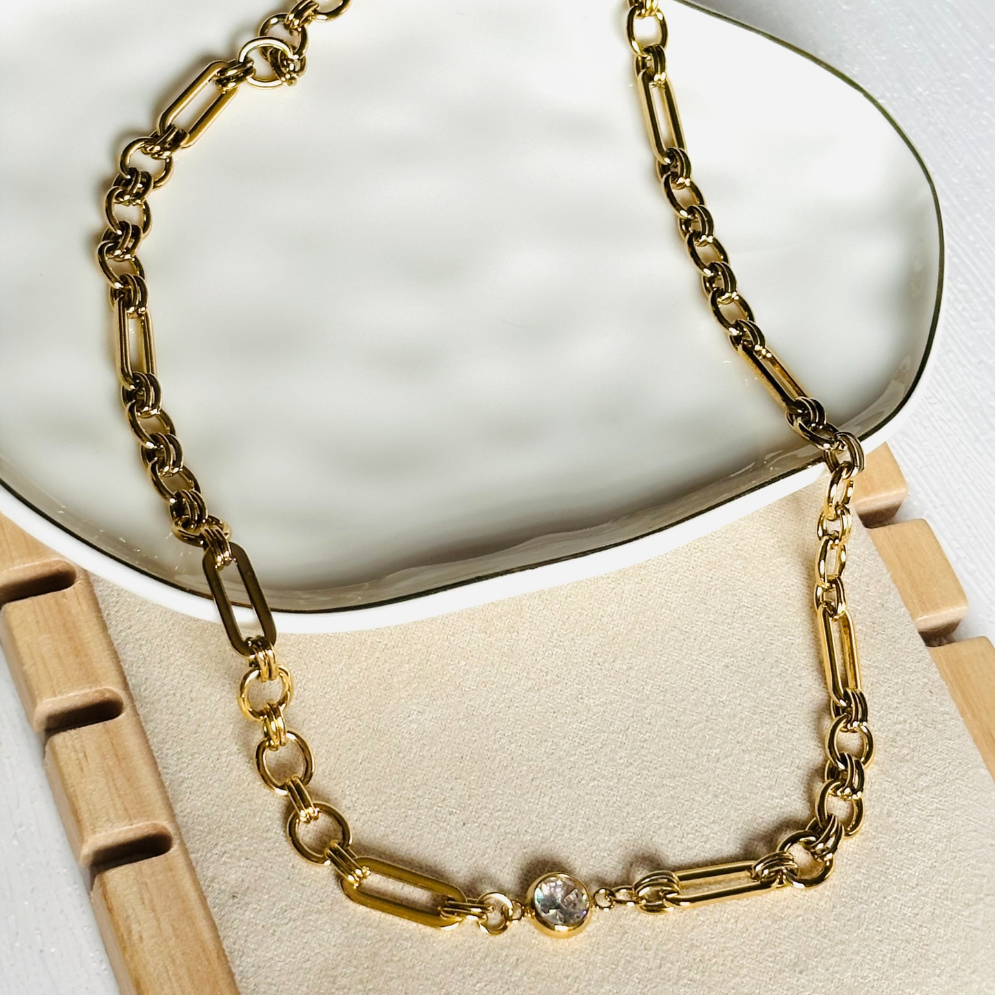 Sparkle Paper Clip Necklace