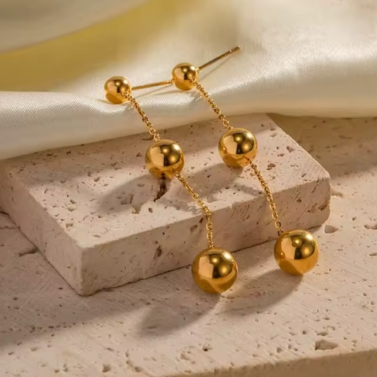 Beads Drop Tassel Earrings