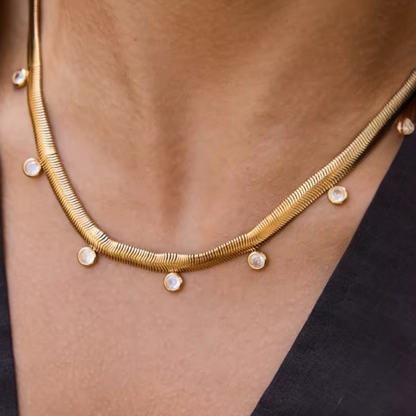 Snake Zircon Necklace