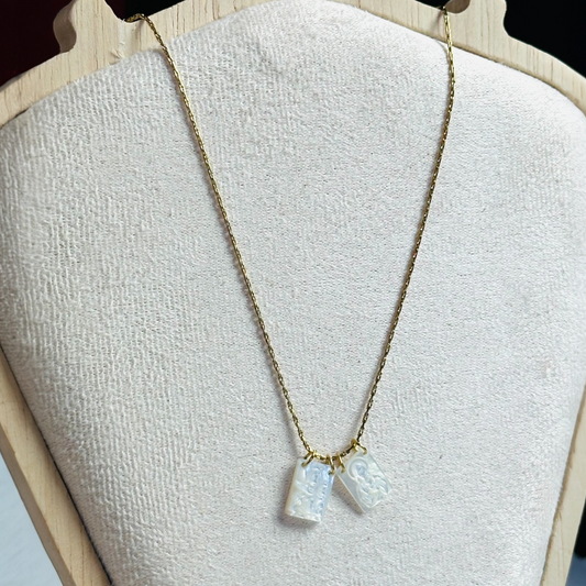 Mini Scapulary Nacar Necklace