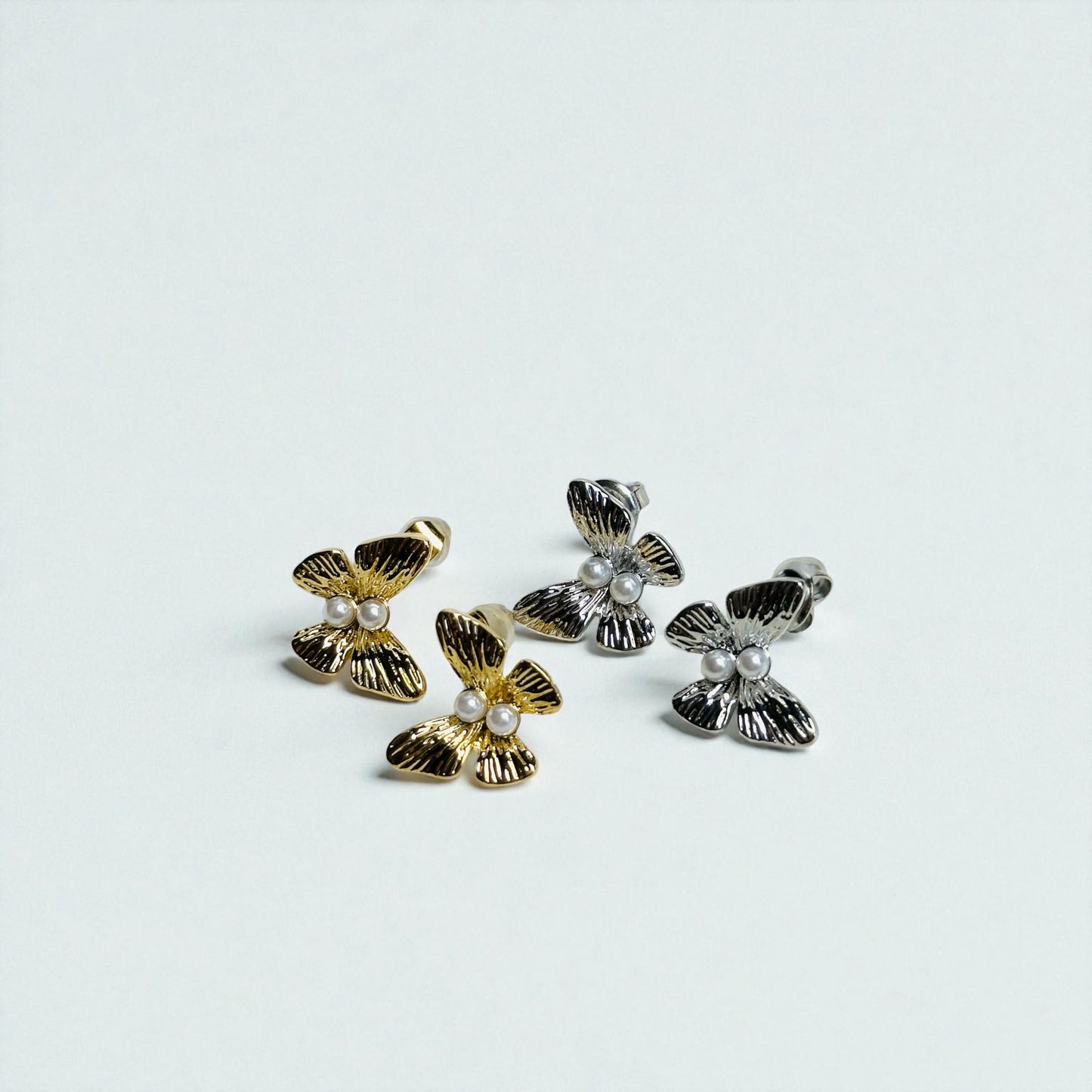 Butterfly Pearl Earrings