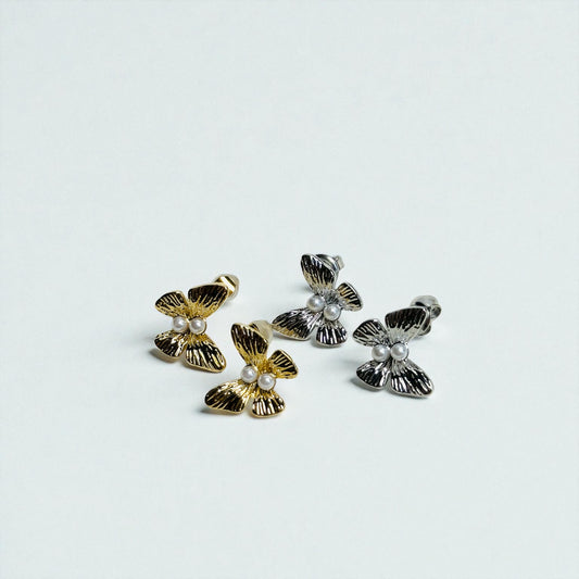 Butterfly Pearl Earrings